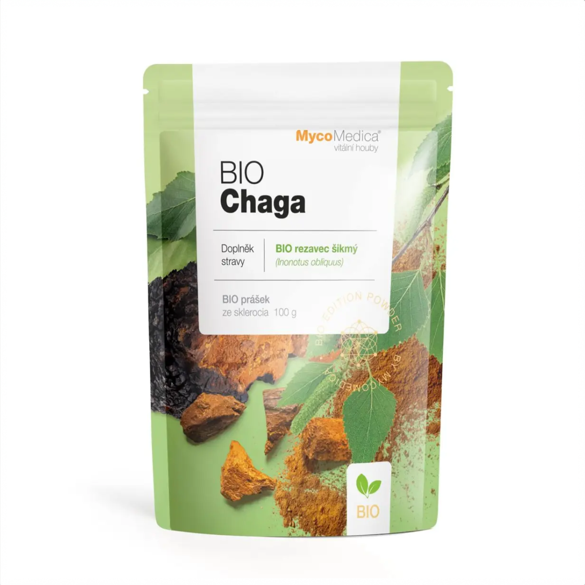 MycoMedica BIO Chaga v prášku 100 g
