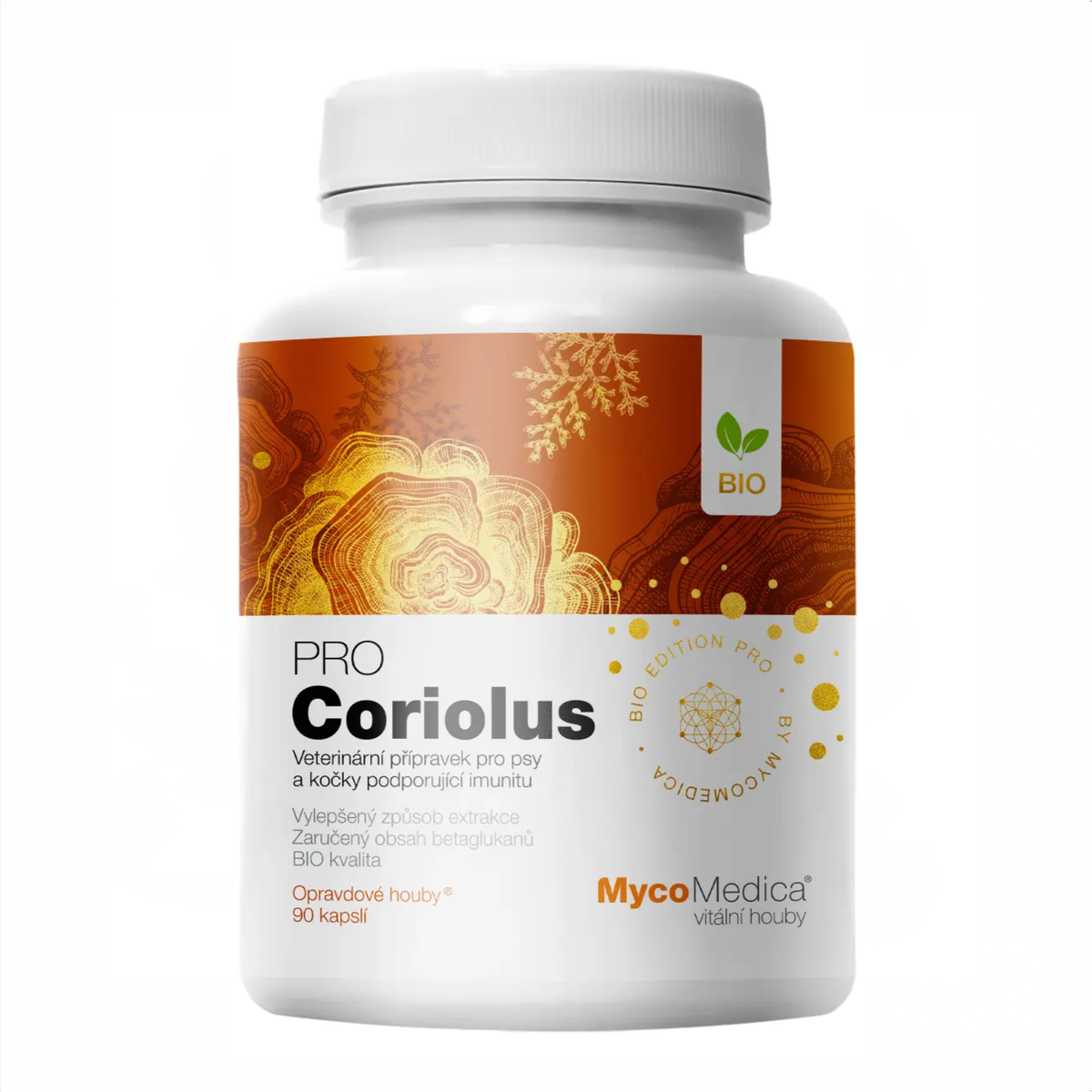 MycoMedica Coriolus PRO 90 rastlinných kapsúl