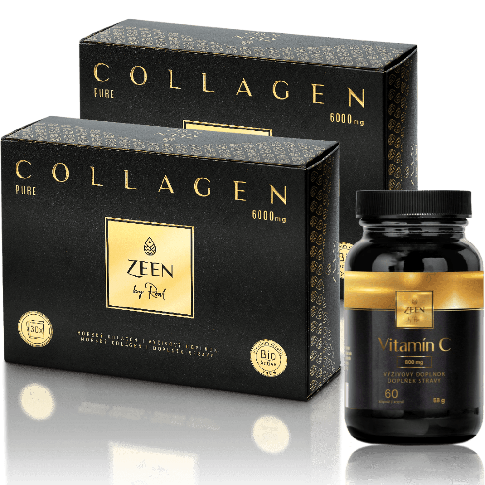 ZEEN 2x Collagen Pure 6000 mg 30 denných dávok s darčekom Viamínom C