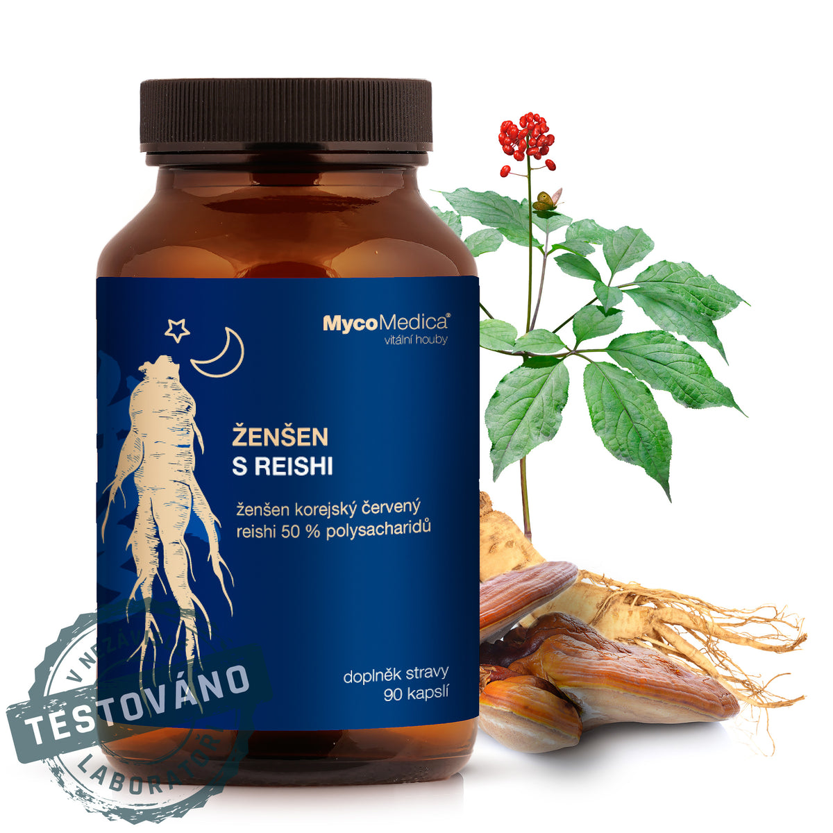 MycoMedica Ženšen s Cordycepsom – 90 kapsúl
