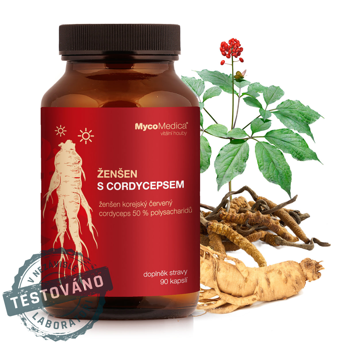 MycoMedica Ženšen s Reishi – 90 kapsúl