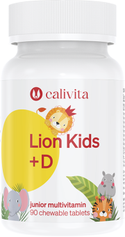 Calivita Lion Kids + Vitamín D 90 žuvacích tabliet