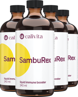 Calivita SambuRex Pack 4 x 240 ml - Tekutý výživový doplnok