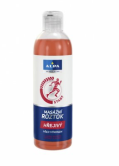 ALPA SportStar masážny roztok HREJIVÝ 250 ml - masáž