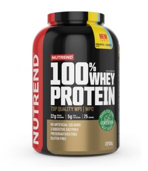 Nutrend 100% WHEY PROTEIN - ananás + kokos - 2 250 g