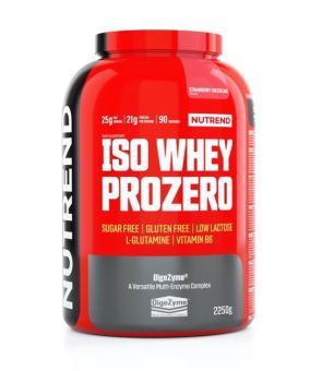 Nutrend ISO WHEY PROZERO - jahodový cheesecake - 2 250 g