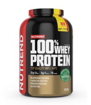 Nutrend 100% WHEY PROTEIN - banán + jahoda - 2 250 g