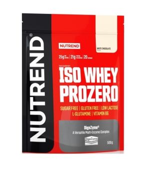 Nutrend ISO WHEY PROZERO - biela čokoláda - 500 g