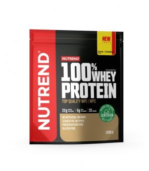 Nutrend 100% WHEY PROTEIN - banán + jahoda - 1 000 g