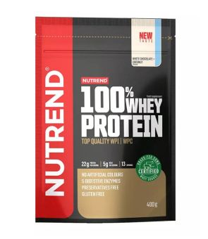 Nutrend 100% WHEY PROTEIN - biela čokoláda + kokos - 400 g