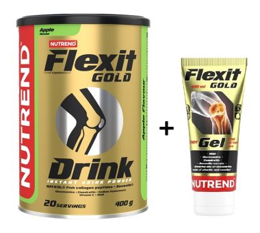 Nutrend VAN FLEXIT GOLD DRINK - jablko - 400 g + FLEXIT GOLD GEL - 100 ml