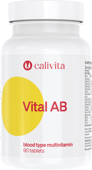 Calivita Vital AB 90 tabliet - Multivitamin pre krvnú skupinu AB