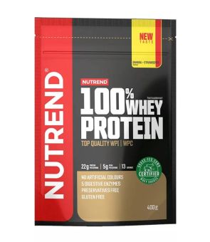 Nutrend 100% WHEY PROTEIN - banán + jahoda - 400 g