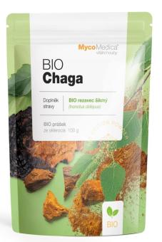 MycoMedica BIO Chaga 100 g - Vitálne huby v prášku