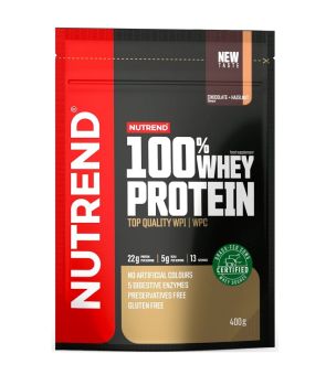 Nutrend 100% WHEY PROTEIN - čokoláda + lieskový orech - 400 g