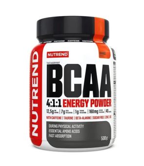 Nutrend BCAA 4:1:1 ENERGY POWDER - pomaranč - 500 g