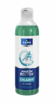 ALPA SportStar masážny roztok CHLADIVÝ 250 ml - masáž