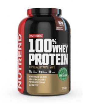 Nutrend 100% WHEY PROTEIN - čokoláda + kokos - 2 250 g