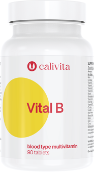 Calivita Vital B 90 tabliet - Multivitamin pre krvnú skupinu B