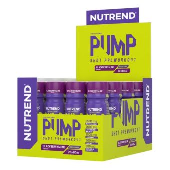 Nutrend PUMP SHOT - blackberry + lime - 20 x 60 ml