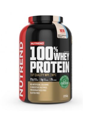 Nutrend 100% WHEY PROTEIN - biela čokoláda + kokos - 2 250 g