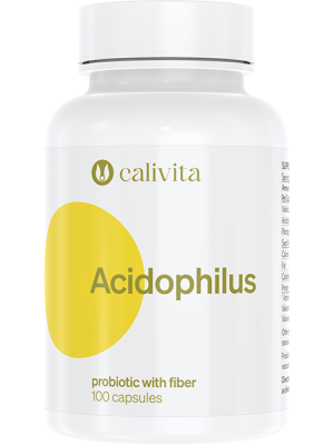 Calivita Acidophilus 100 kapsúl - Baktérie Lactobacillus Acidophilus + Vláknina