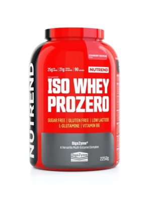 Nutrend ISO WHEY PROZERO - jahodový cheesecake - 2 250 g