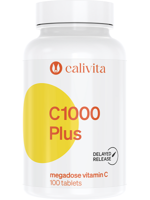 Calivita Vitamín C 1000 mg Plus 100 tabliet Antioxidant s Bioflavonoidmi