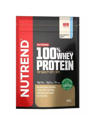 Nutrend 100% WHEY PROTEIN - biela čokoláda + kokos - 400 g