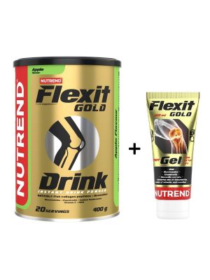 Nutrend VAN FLEXIT GOLD DRINK - jablko - 400 g + FLEXIT GOLD GEL - 100 ml