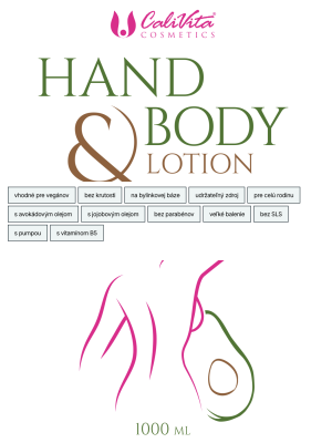 Hand & Body Lotion Hydratačné pleťové mlieko pre každodennú starostlivosť 1000ml