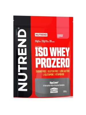 Nutrend ISO WHEY PROZERO - jahodový cheesecake - 500 g