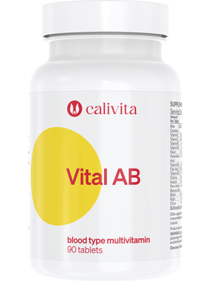 Calivita Vital AB 90 tabliet - Multivitamin pre krvnú skupinu AB