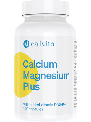 Calivita Calcium Magnesium Plus 100 kapsúl - Vápnik, Horčík + D3 a K2