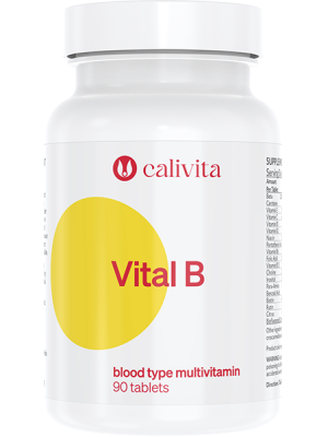 Calivita Vital B 90 tabliet - Multivitamin pre krvnú skupinu B