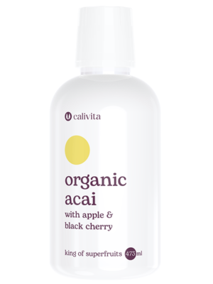 Calivita Organic Acai 473 ml - Acai s jablkami a plodmi čerešne vtáčej