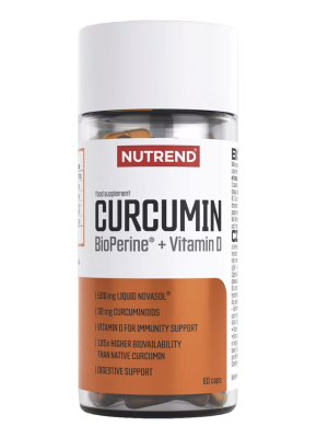 NUTREND CURCUMIN + BIOPERINE + VITAMIN D 60 KAPSÚL